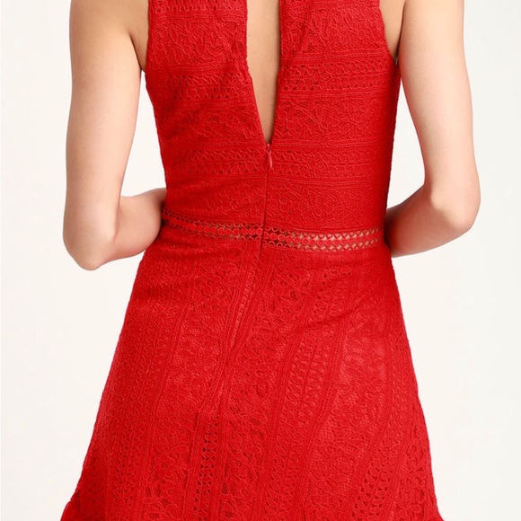 Red Lace Dress - Picture 3 of 7
